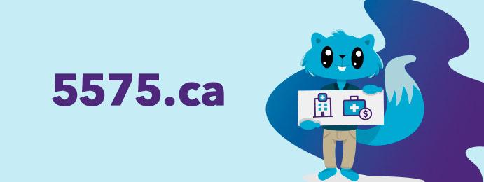 illustration d'écureuil et la mention 5575.ca