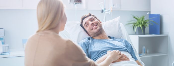Homme hospitalisé